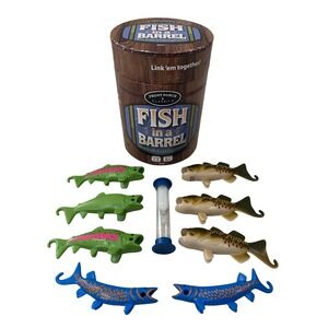 Front Porch Classics Fish in a Barrel Game Linking Toy Stuffed Animal Kids 2014